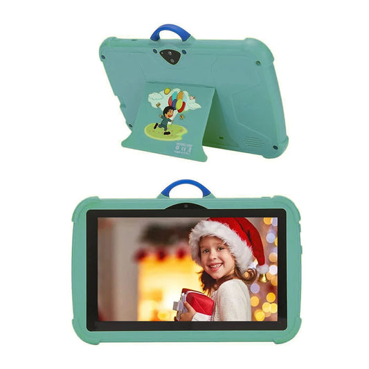2025 Kids Tablet 7 Inch IPS HD Screen Quad Core Processor 4GB RAM 64GB ROM Toddler Tablet with Protective Case Kids Tablet