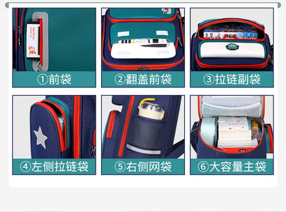 Shaodong's Lightweight Burden-Reducing Kidsren's Backpacks Large Capacity Multi-Flap Pocket Pants Primary School Students Grades