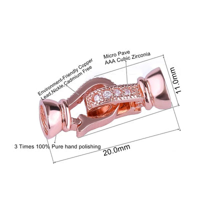 JUYA DIY Handmade Jewelry Findings Cubic Zirconia Fastener Clasps Connectors Accessories For Fashion DIY Jewelry Making Supplies