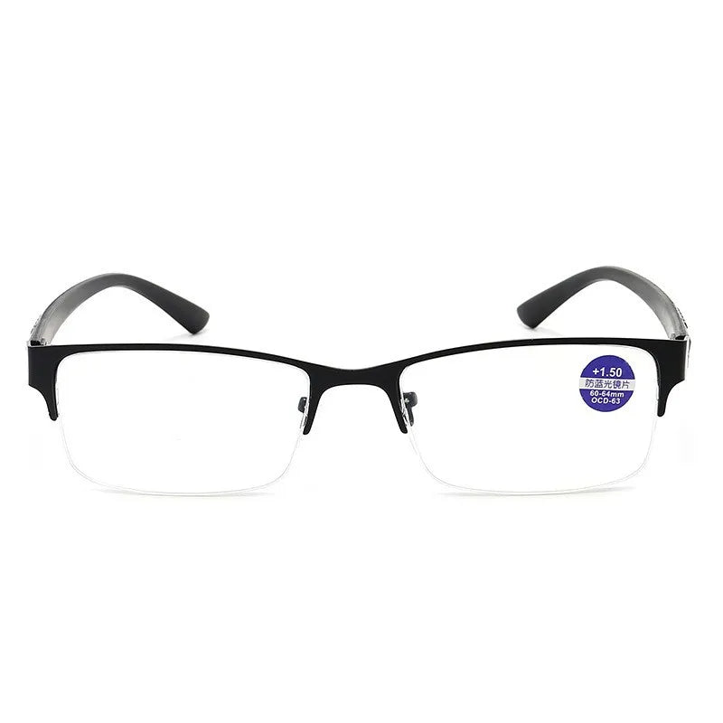 New Trend Reading Glasses Reading Glasses Men and Women High Quality Half Frame Diopters Business Office Men Reading Glasses