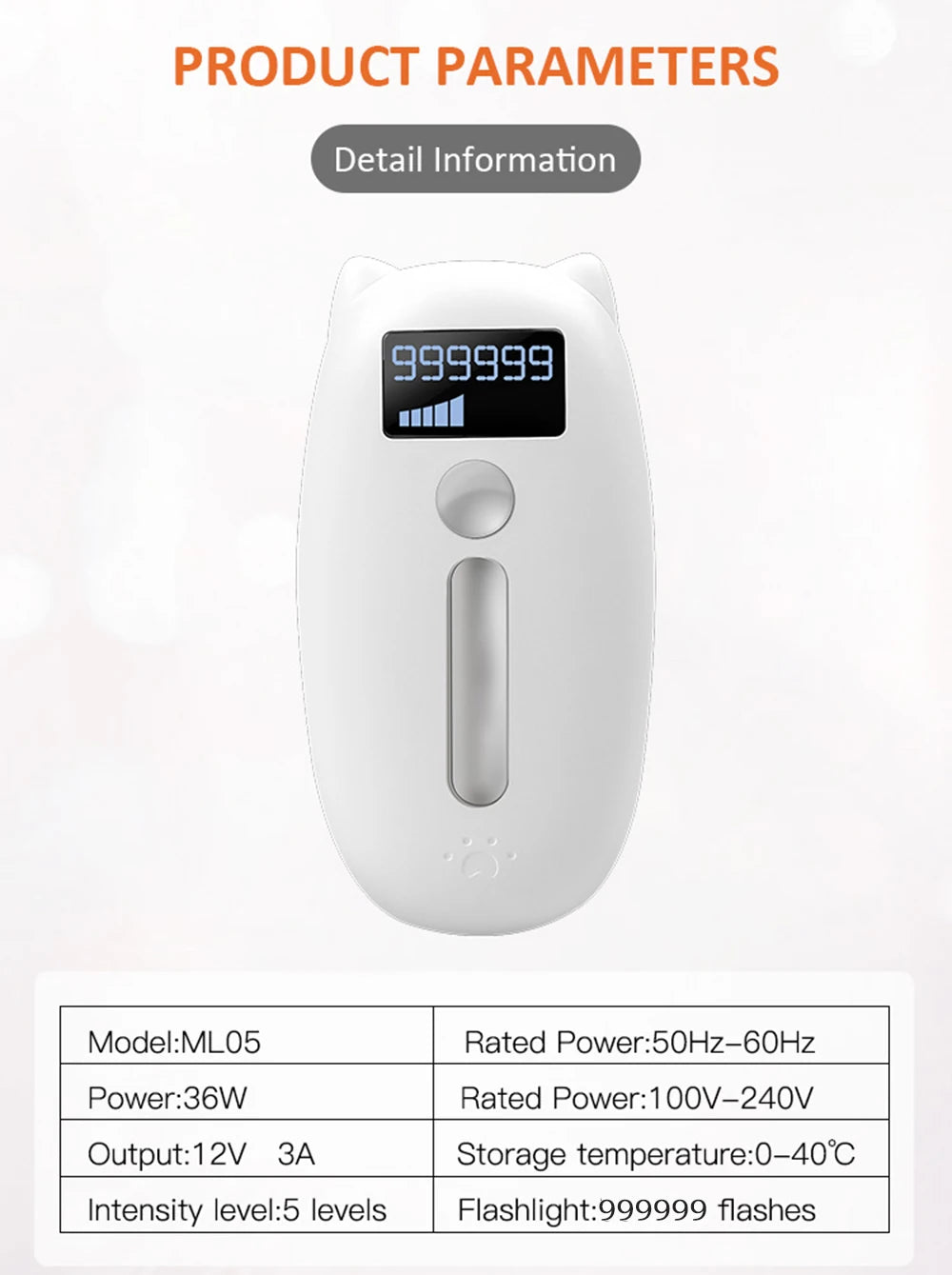 IPL Laser Epilator for Women Home Use Permanent Hair Removal Electric Painless Threading Whole Body Hair Remover Depilatory