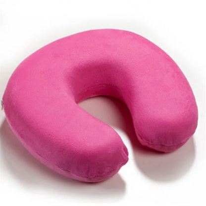 Memory Foam Neck Pillow Resting Head Neck U Shape Soft Travel Pillow For Office Train Rest Airplane 15 Colors Neck Pillows