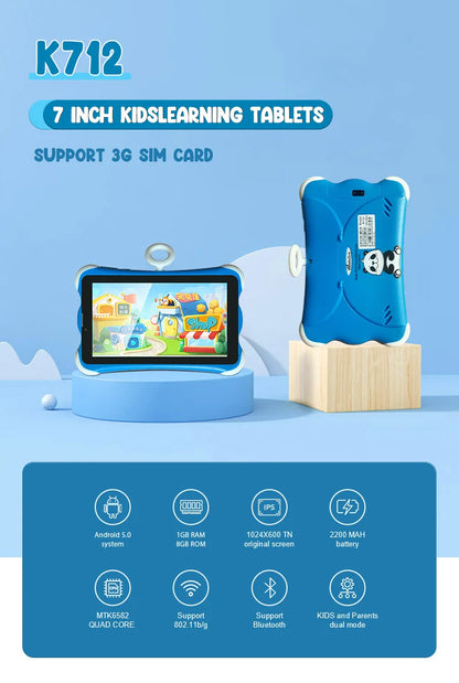 Wintouch K712 Kids Tablet Android 10 System New Model 7 Inch 2gb 16gb Rom Android Game Tablet with Sim Card Slot