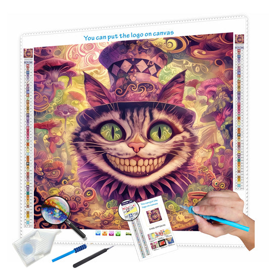 N-2218 Custom DIY Cat Diamond Painting Canvas Print Wholesale 5D Animal Diamond Painting Canvas