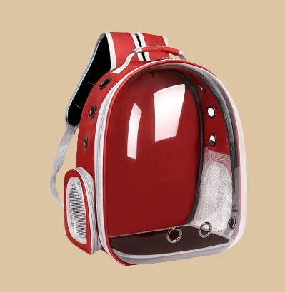 Large Capacity Transparent Outdoor Pet Carrier Bag Portable Cat Dog Tote Backpack Zipper Breathable Sturdy for Travel Transport