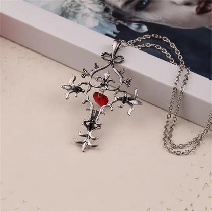 The Vampire Diaries Necklace Elena Gilbert Necklaces for Women Movie Jewelry Charm Katherine Klaus Forbes Blue Stone Choker
