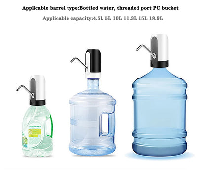 Water Bottle Pump USB Charging Automatic Electric Water Dispenser Pump Bottle Water Pump Auto Switch Drinking Dispenser