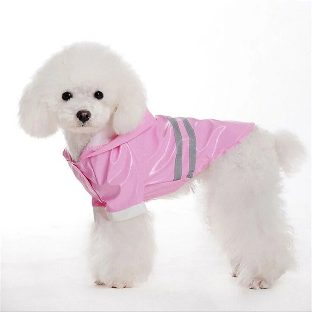 Dog Raincoat Reflective Pet Puppy Clothes Small Dog Rain Jacket Waterproof Yorkie Poodle Bichon Pomeranian Schnauzer Corgi Coat