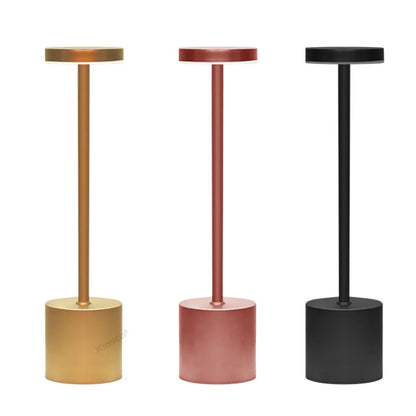 Led Portable Desk Lamps Rechargeable Metal Eye-Protection Night Light Touch Bedside Restaurant Courtyard Atmosphere Table Lamp
