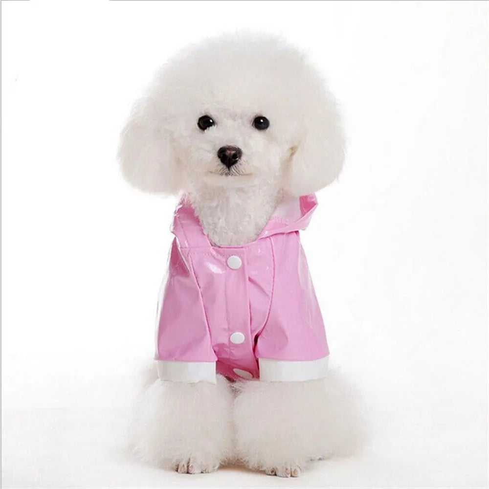 Dog Raincoat Reflective Pet Puppy Clothes Small Dog Rain Jacket Waterproof Yorkie Poodle Bichon Pomeranian Schnauzer Corgi Coat