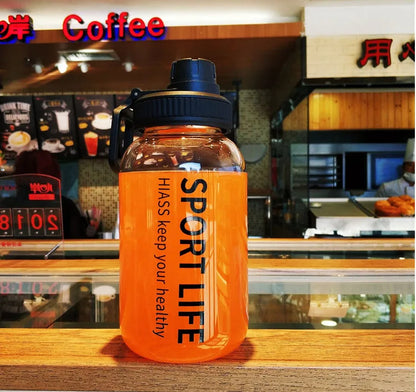 Portable Creative 700ML 1000ML Big Glass Bottle Container For Drinks Beverage With Tea Infuser Filter Girl Men Leakproof Cup