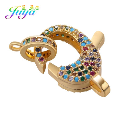 Juya 18K Real Gold Plated Accessories DIY Needlework Beads Pearls Jewelry Making Fastener Closures Lobster Lock Clasps Supplies