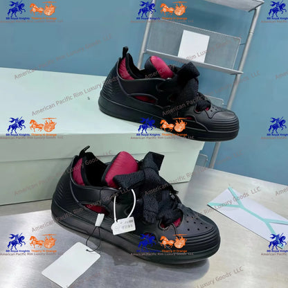 Lan Designer Casual Shoes for Men Women Various Colors Lace-Up Closure Cushioning Feature Composite Toe Style for Walking