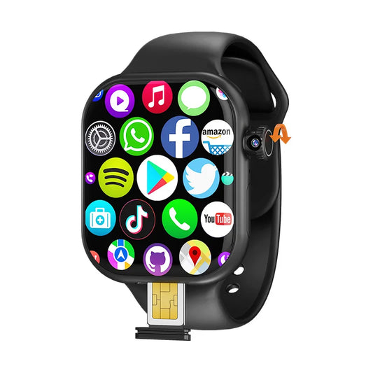 Wonlex MT107 Dual Speaker AMOLED Screen Big Memory Heart Rate Steps WIFI GPS Positioning 4G Android Smart Phone Watch
