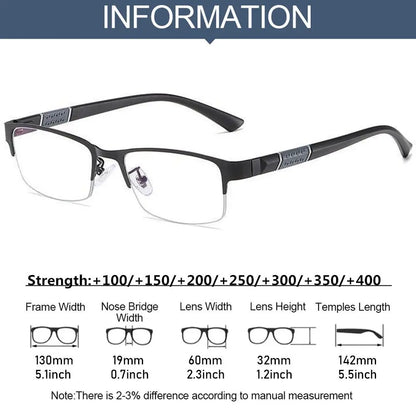 New Trend Reading Glasses Men and Women Half Frame PC Frame Diopters Business Office Men Prescription Glasses очки Oculos