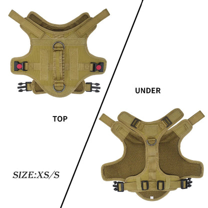 Tactical Training Dog No-Pull Safety Harness Vest Adjustable Dog Vest Harness For Walking Hiking Running For Medium Large Dogs