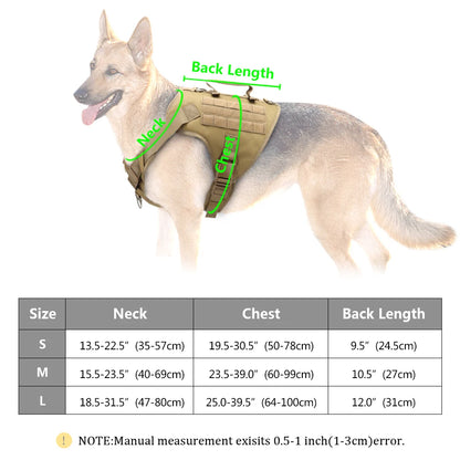 Tactical Dog Harness Pet Military Training Dog Vest German Shepherd Dog Harness Molle Vest For Medium Large Dogs