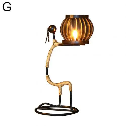 New 1Pc Creative Beautiful Nordic Candlestick Abstract Iron Men Design Candle Holder Home Bar Restaurant Decor