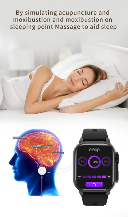 F18s Wearable Massage Smart Watch sleep aid heart rate monitor BT call sport smart watch