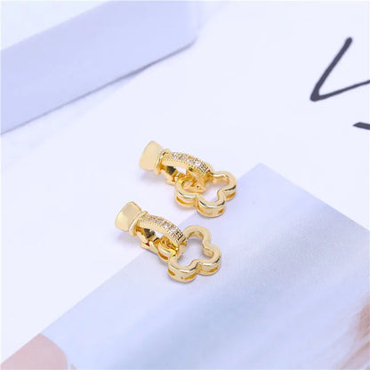 JUYA DIY Handmade Jewelry Findings Cubic Zirconia Fastener Clasps Connectors Accessories For Fashion DIY Jewelry Making Supplies