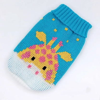 Christmas Cartoon Dog Clothes Warm Cat Sweater For Small Dogs Sweater Pet Clothing Coat Knitting Crochet Cloth Jersey Perro 30S1