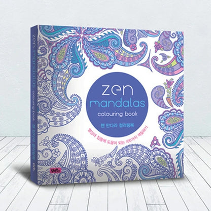 Mandalas Stress Relief Coloring Book English Edition, 128 pages thick 160g white cardboard, packaged in adult art mixed pattern