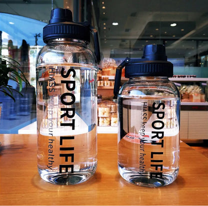 Portable Creative 700ML 1000ML Big Glass Bottle Container For Drinks Beverage With Tea Infuser Filter Girl Men Leakproof Cup
