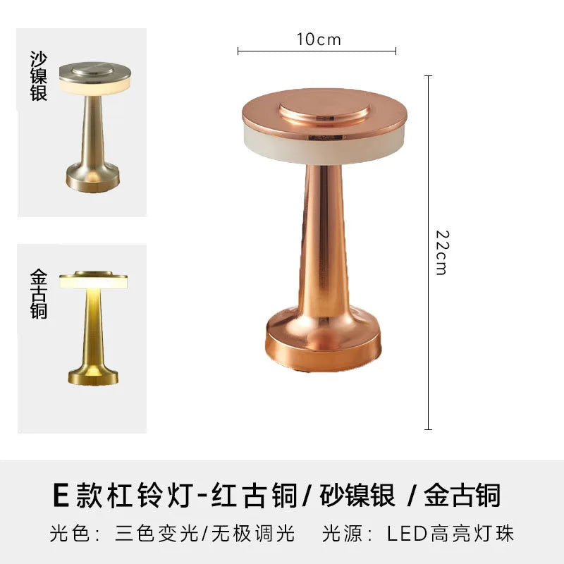 Wholesale Cordless Luxury Reading Lamps Rechargeable LED Desk Lamps Wireless Charger Metal Material Low Price for Restaurant Use