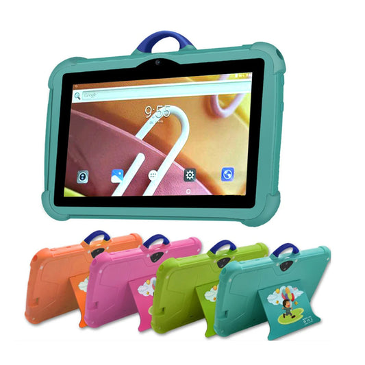 2025 Kids Tablet 7 Inch IPS HD Screen Quad Core Processor 4GB RAM 64GB ROM Toddler Tablet with Protective Case Kids Tablet