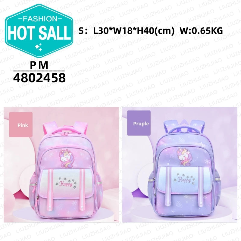 New Trend Girls Students Schoolbag Load Reduction Large Capacity Easy to Accommodate Backpack Mochila Esc