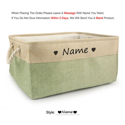 Personalized Dog Toy Basket Free Print Pet Storage Box Cat DIY Custom Name Toys Clothes Accessories Organize Storage