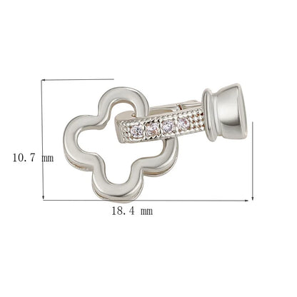 JUYA DIY Handmade Jewelry Findings Cubic Zirconia Fastener Clasps Connectors Accessories For Fashion DIY Jewelry Making Supplies