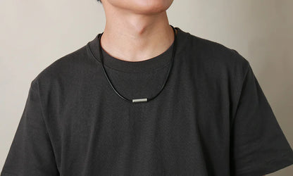 Choker for Men Black Rope Necklace with Magnetic buckle