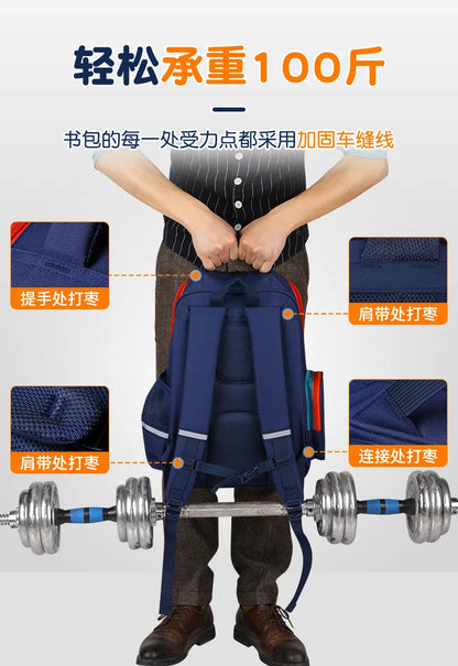 Shaodong's Lightweight Burden-Reducing Kidsren's Backpacks Large Capacity Multi-Flap Pocket Pants Primary School Students Grades