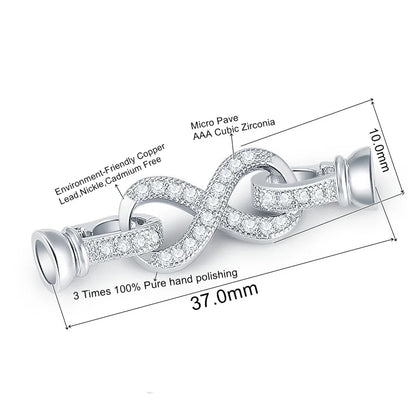 JUYA DIY Handmade Jewelry Findings Cubic Zirconia Fastener Clasps Connectors Accessories For Fashion DIY Jewelry Making Supplies