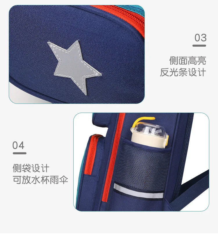 Shaodong's Lightweight Burden-Reducing Kidsren's Backpacks Large Capacity Multi-Flap Pocket Pants Primary School Students Grades