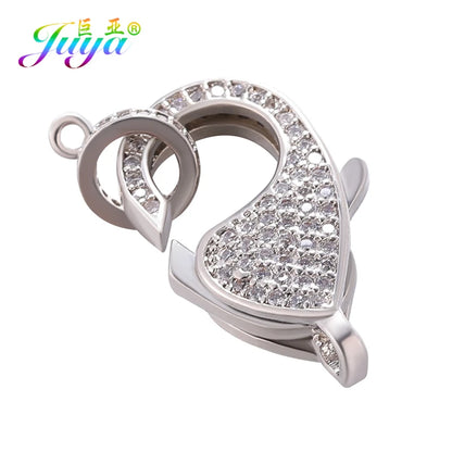 Juya 18K Real Gold Plated Accessories DIY Needlework Beads Pearls Jewelry Making Fastener Closures Lobster Lock Clasps Supplies