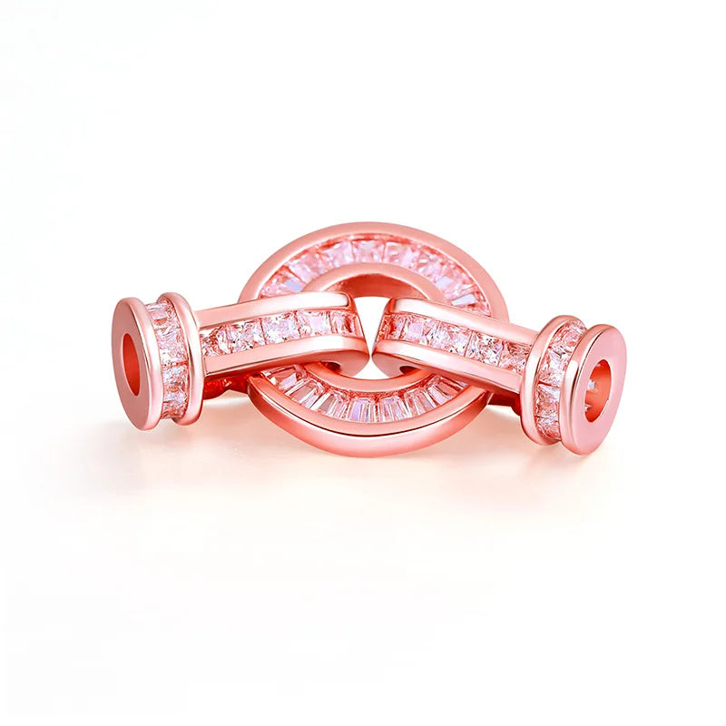 JUYA DIY Handmade Jewelry Findings Cubic Zirconia Fastener Clasps Connectors Accessories For Fashion DIY Jewelry Making Supplies