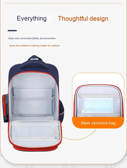 Shaodong's Lightweight Burden-Reducing Kidsren's Backpacks Large Capacity Multi-Flap Pocket Pants Primary School Students Grades