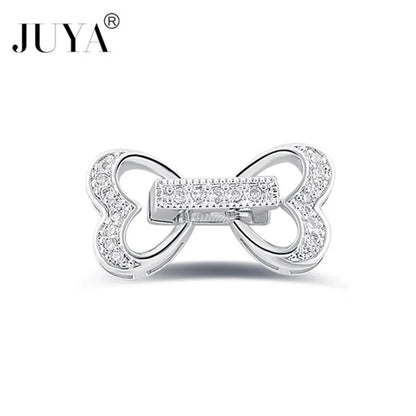 JUYA DIY Handmade Jewelry Findings Cubic Zirconia Fastener Clasps Connectors Accessories For Fashion DIY Jewelry Making Supplies