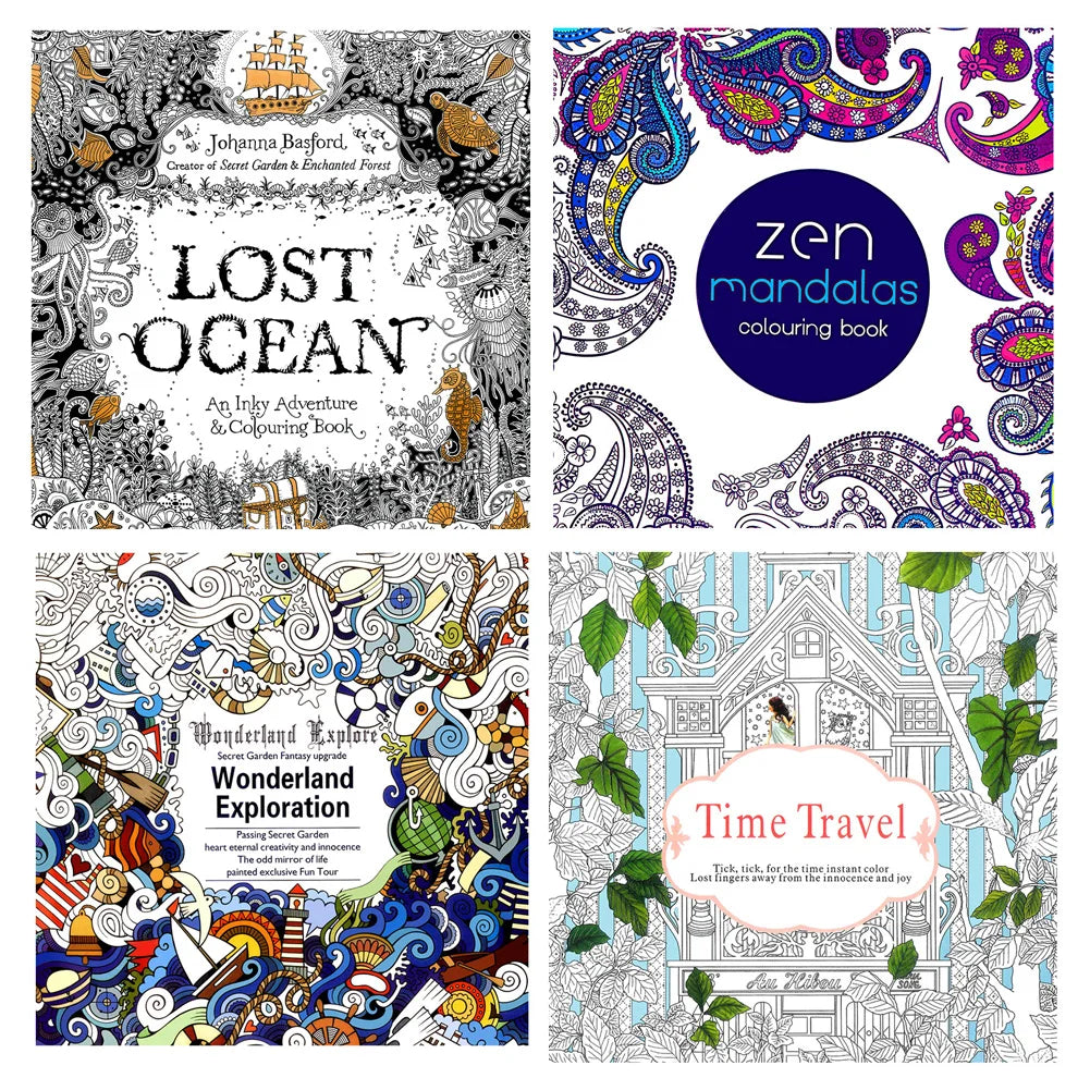 Livre pour enfants Graffiti Coloring Book Peinture English Books Zen Mandalas