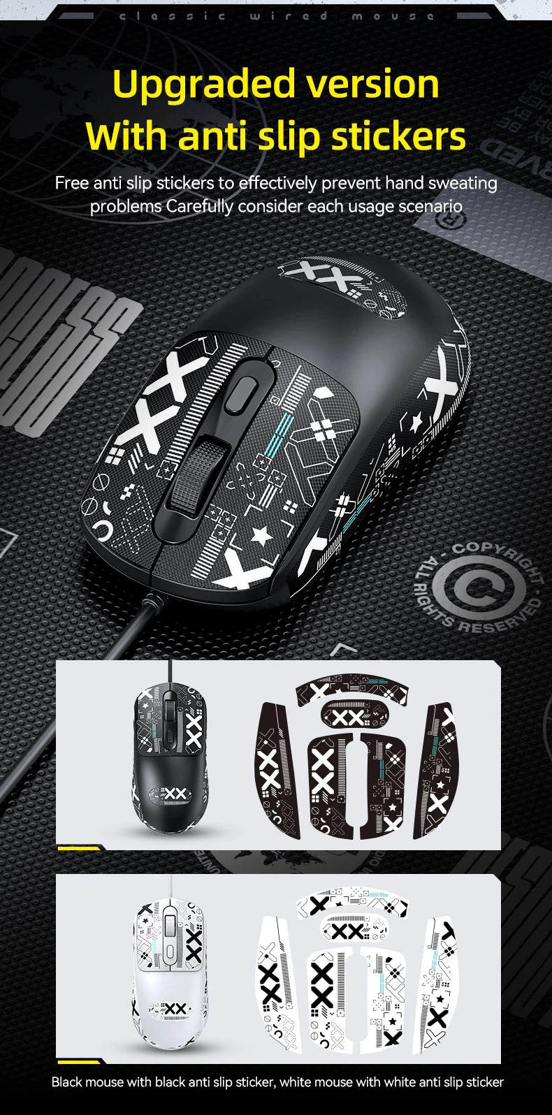 Hot Sale T-WOLF Personalized Mouse G580 Wired Office Mouse 4D Business Normal Mouse Mice for Laptop Desktop