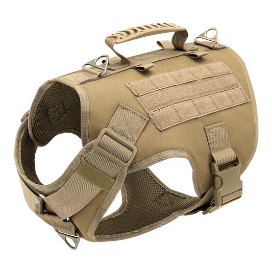 Tactical Dog Harness No Pull Adjustable Military Pet Training Harness Molle Vest With Handle For Medium Large Dogs Outdoor Hike