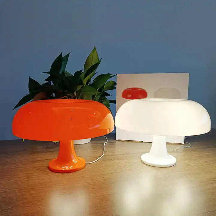 Italy Designer High Light Orange Mushroom Night Light Italy Designer Bedside Led Mushroom Table Lamp