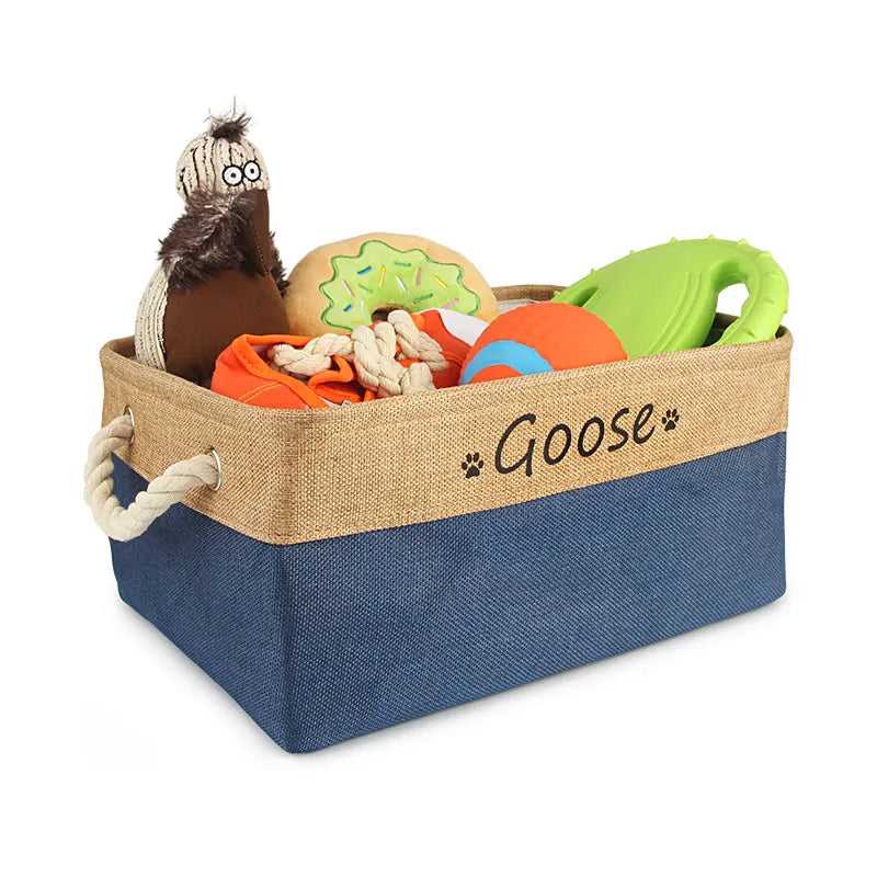 Personalized Dog Toy Basket Free Print Pet Storage Box Cat DIY Custom Name Toys Clothes Accessories Organize Storage
