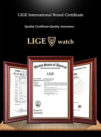 LIGE 2025 New Smart Watch Men Full Touch Screen Sport Fitness Watch IP67 Waterproof Bluetooth For Android ios smartwatch Men+box