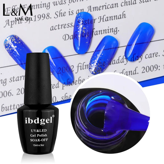 Ibd Amber Glass GelNail Polish UV Gel  Base with Tempered Top Coat Varnish Gel Polish