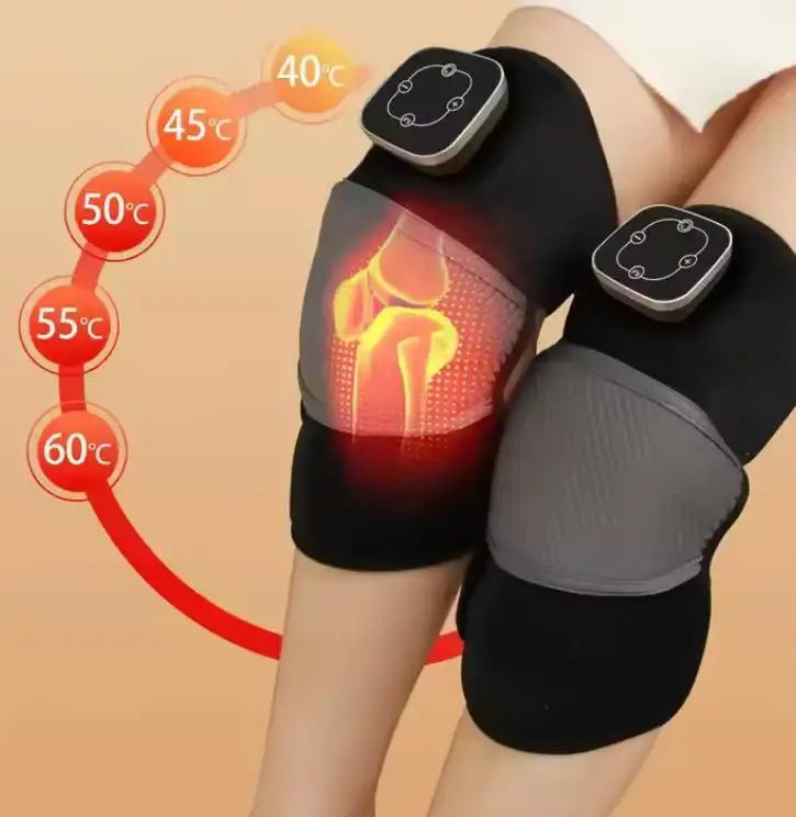 Cordless Knee Massager Shoulder Brace With Heat 3-In-1 Heated Knee Elbow Shoulder Brace Wrap Knee Massager Heat and Vibration