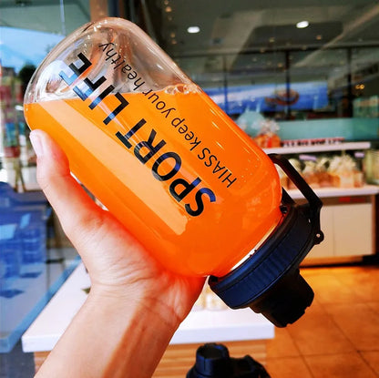Portable Creative 700ML 1000ML Big Glass Bottle Container For Drinks Beverage With Tea Infuser Filter Girl Men Leakproof Cup