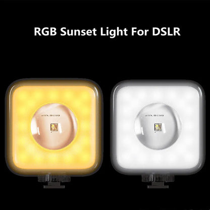 RGB Video Light LED Sunlight Rainbow Projection Magnetic Design For Photography Self Lighting Photo Studio Live TikTok Fill Lamp